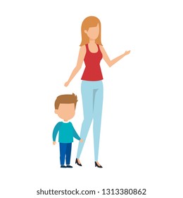 mother with son characters
