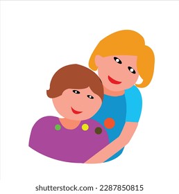 MOTHER AND SON ,MOTHER DAY AVATER VECTOR ART WORK,BEST MOM ,BEST MOM AND SON,HAPPY MOTHER DAY