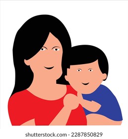 MOTHER AND SON ,MOTHER DAY AVATER VECTOR ART WORK,BEST MOM ,BEST MOM AND SON,HAPPY MOTHER DAY