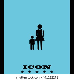 Mother and son icon.
