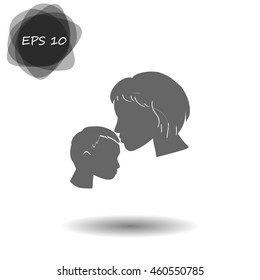 Mother and son icon