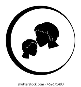 Mother and son icon