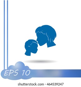 Mother and son icon