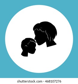 Mother and son icon