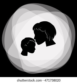 Mother and son icon