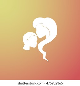 Mother and son icon