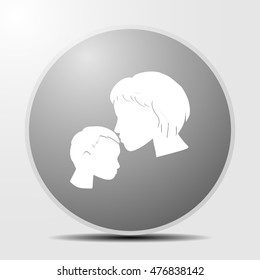 Mother and son icon