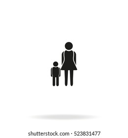 Mother and son icon.