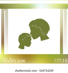 Mother and son icon