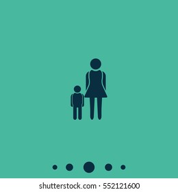 Mother and son icon.