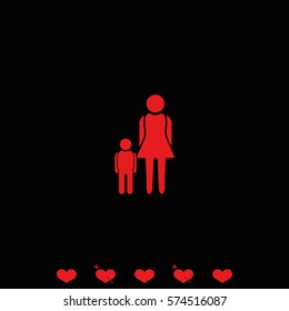 Mother and son icon.