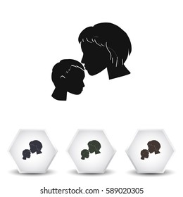 Mother and son icon