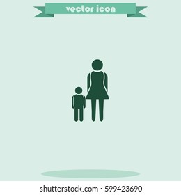 Mother and son icon.