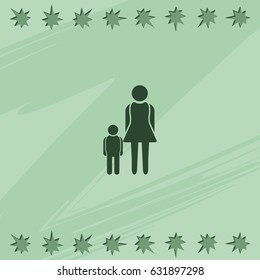 Mother and son icon.
