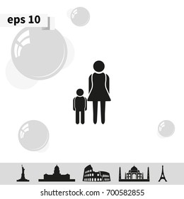 Mother and son icon.