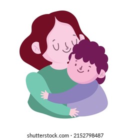 aislamiento de icono de madre e hijo