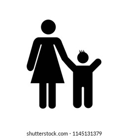 Mother with son icon vector icon. Simple element illustration. Mother with son symbol design. Can be used for web and mobile.