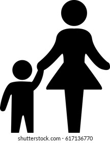 Mother and son icons