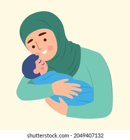 Mother and Son illustration vector isolated design