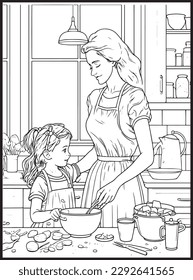 Libro de Colores de Cocina de Madre Hijo