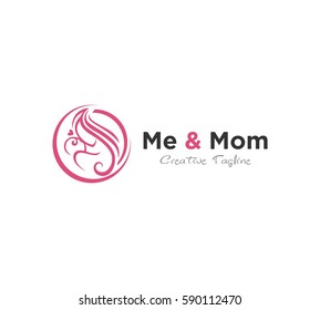 Mother And Son Logo Template