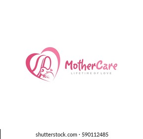 Mother And Son Logo Template