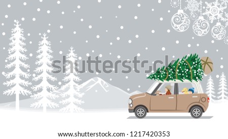 Similar – Image, Stock Photo Anonymous mother carrying son on shoulders in countryside