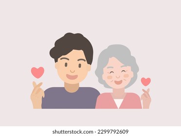 Mother and son Smiling Together. Happy mother's day.