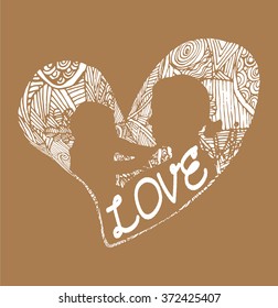 mother and son stylized vector silhouette, outlined sketch of mom and child, black brown background, banner or flyer with text Mom for Happy Mothers Day celebration. modern mom.