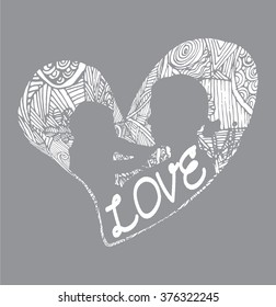 mother and son stylized vector silhouette, outlined sketch of mom and child, gray white background, banner or flyer with text Mom for Happy Mothers Day celebration. modern mom.