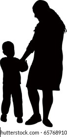 mother and son together