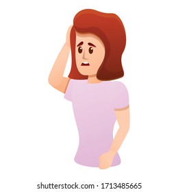 Mother stress icon. Cartoon of mother stress vector icon for web design isolated on white background