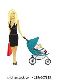 mother with a stroller