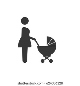 Mother with a stroller icon