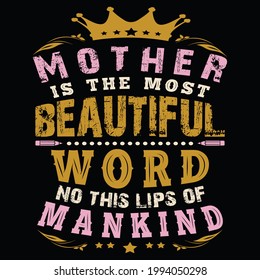 Mother t shirt design vector 