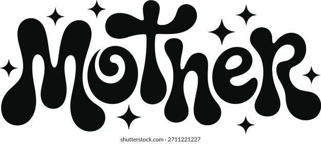 Mutter Typografie Design, T-Shirt Design