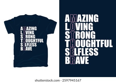 Mother typography t shirt design vector art