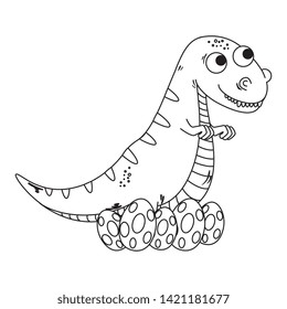 mother tyrannosaurus rex care of their eggs comic character