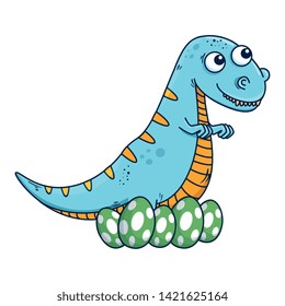 mother tyrannosaurus rex care of their eggs comic character