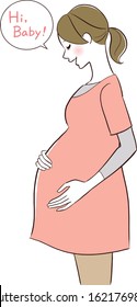 Mother and unborn child connection.