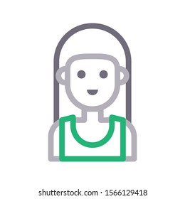 mother vector colour line icon 