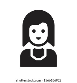 mother vector glyph flat icon 