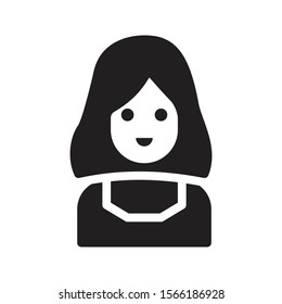 mother vector glyph flat icon 