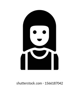 mother vector glyph flat icon 
