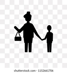 Mother vector icon isolated on transparent background, Mother logo concept