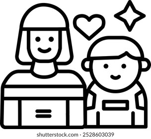 Mother Vector Illustration Detailed Icon