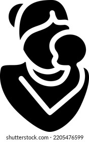 Mother Vector illustration on a transparent background. Premium quality symmbols. Glyphs vector icons for concept and graphic design.