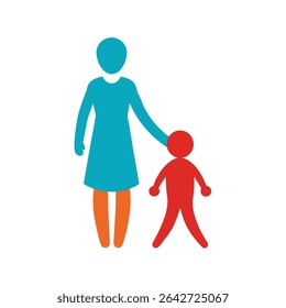 Mother Walking Lovingly Holding Baby in Arms