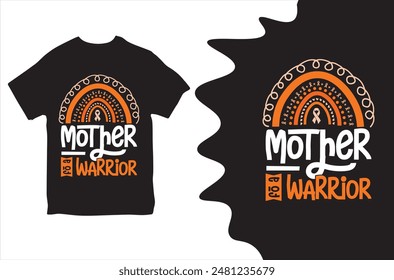 Madre De Un Guerrero. Diseño de camiseta. Ilustración vectorial.