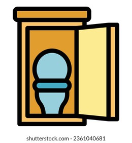 Mother wc icon outline vector. Public toilet. Gender room color flat